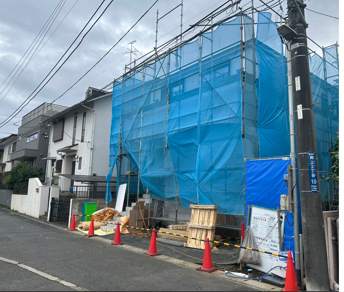 新築工事中建物の途中経過